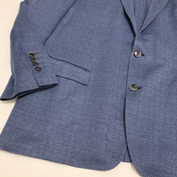 Brooks Brothers 1818 Regent Dondi Jersey Herringbone Soft Linen blend blazer 45R - Picture 5 of 11
